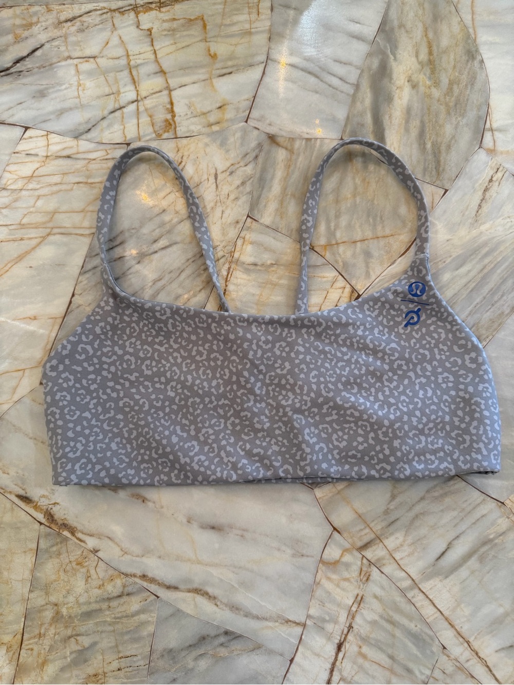 Lululemon X Peloton | Gray Leopard-Print Lightweight Sports Bra